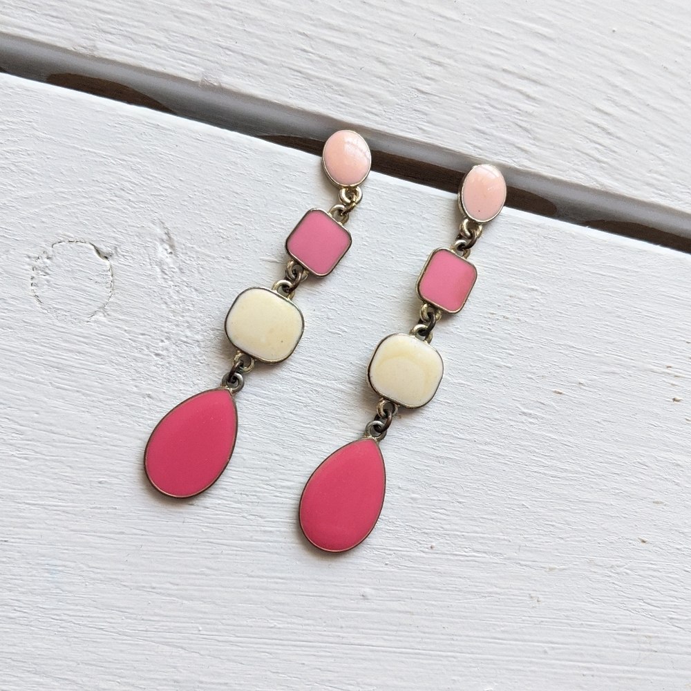Vintage Pink Dangle Earrings